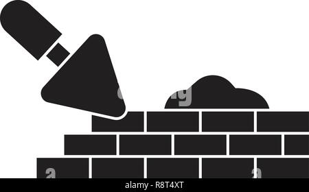 Wall icon. Brick icon. Construction and Tools vector icons set Stock ...