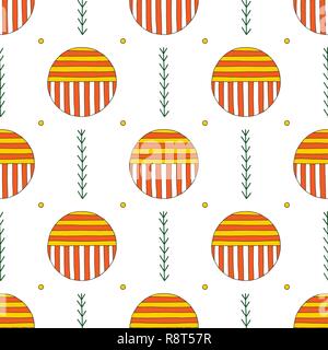 Hand drawn abstract seamless pattern. Vector colorful background in modern style. Striped funny texture for surface designs, textiles, wrapping papers Stock Vector