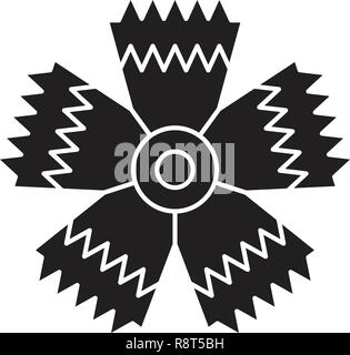 Carnation flower black vector concept icon. Carnation flower flat illustration, sign Stock Vector