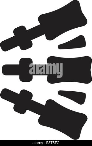 Chiropractic black vector concept icon. Chiropractic flat illustration, sign Stock Vector