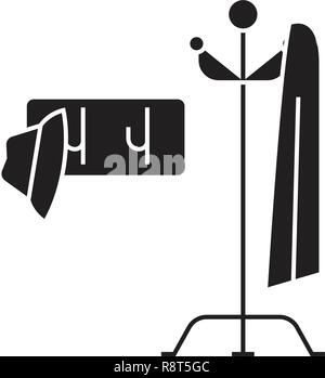 Hanger Clothes hanger icon black color outline 5158535 Vector Art at  Vecteezy