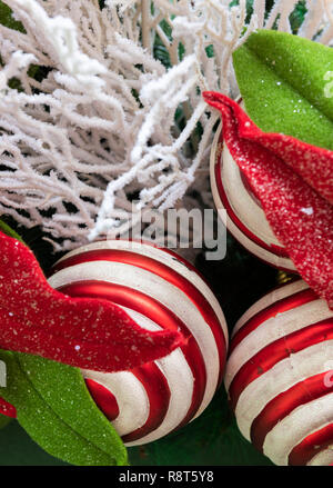 Christmas Decorations on Christmas Tree Stock Photo