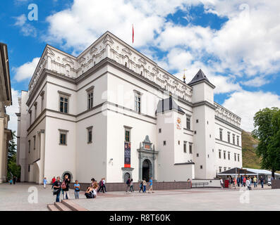 Palace of the Grand Dukes of Lithuania, Cathedral Square (Arkikatedros Aikštė), Vilnius, Lithuania Stock Photo