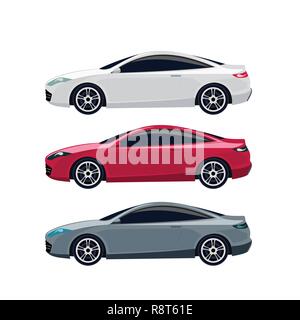 Super modern cars sports vector illustration Stock Vector