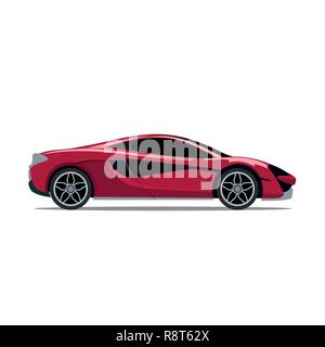Super red sports car Stock Vector