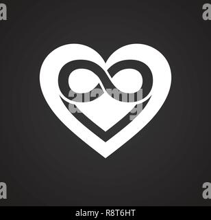 Infinity Heart Filled Icon Vector Stock Vector Image & Art - Alamy