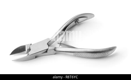 Heavy duty nail clippers isolated on white Stock Photo