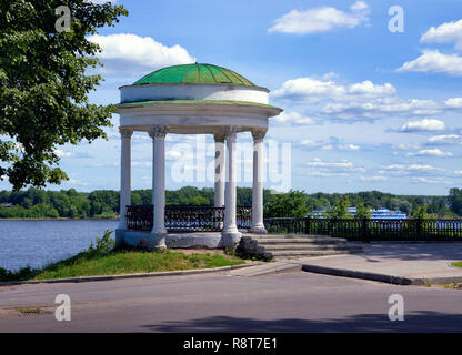 Old rotunda on the Volga river bank. Yaroslavl. Russia. Stock Photo