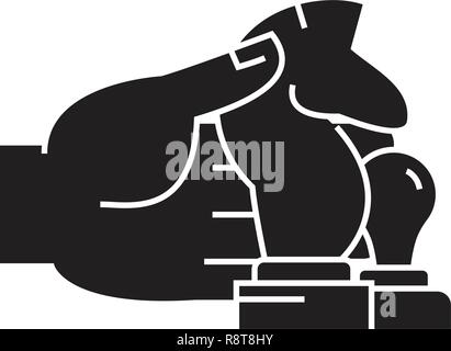 Hands and King of chess symbol with business and marketing strategy ...