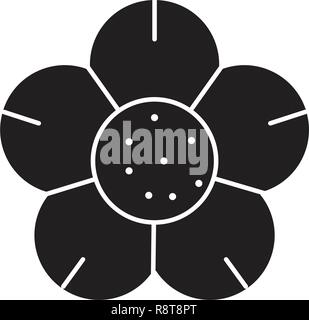 Hyacinth black vector concept icon. Hyacinth flat illustration, sign Stock Vector
