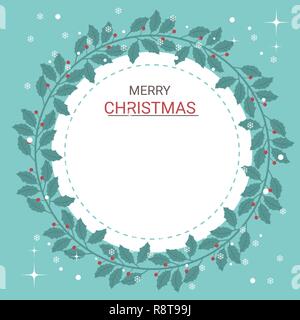 Christmas holly berry branches and bow isolated - vector, Stock vector