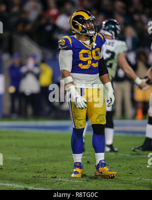Los Angeles, CA, USA. 16th Dec, 2018. Los Angeles Rams defensive end Aaron Donald #99 during the NFL Philadelphia Eagles vs Los Angeles Rams at the Los Angeles Memorial Coliseum in Los Angeles, Ca on December 16 2018. Jevone Moore Credit: csm/Alamy Live News Stock Photo