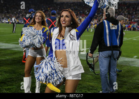 Los Angeles, CA, USA. 16th Dec, 2018. Rams Cheerleader Ally M will represent the Rams at the Pro Bowl, seen during the NFL Philadelphia Eagles vs Los Angeles Rams at the Los Angeles Memorial Coliseum in Los Angeles, Ca on December 16 2018. Jevone Moore Credit: csm/Alamy Live News Stock Photo