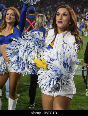 Los Angeles, CA, USA. 16th Dec, 2018. Rams Cheerleader Ally M will represent the Rams at the Pro Bowl, seen during the NFL Philadelphia Eagles vs Los Angeles Rams at the Los Angeles Memorial Coliseum in Los Angeles, Ca on December 16 2018. Jevone Moore Credit: csm/Alamy Live News Stock Photo