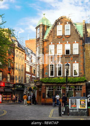 Blue Posts Pub in Soho - London, England Stock Photo