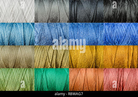 set of threads as a background Stock Photo