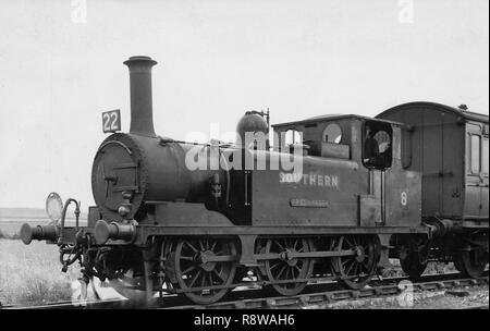 Former LBSCR A1x class 0-6-0T as Southern Railway No.11 Newport on the Isle of Wight Stock Photo