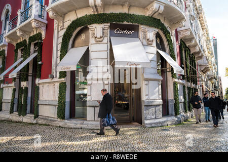 Exterior of the Cartier a French luxury boutique brand that makes