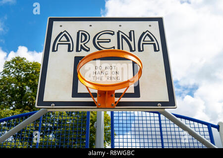 Orange basket ball hoop Stock Photo