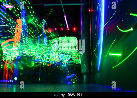 space ship interior science fiction abstract background Stock Photo