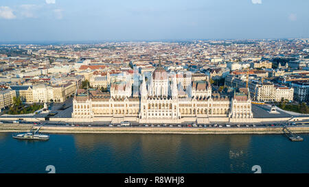 Hungarian Parliament Building or Országház, Budapest, Hungary Stock Photo