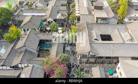 Kuanzhai Alley, Kuan Alley and Zhai Alley, Chengdu, Sichuan Province, China Stock Photo