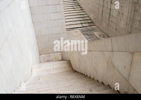 details of railing and stairs of modern building Stock Photo
