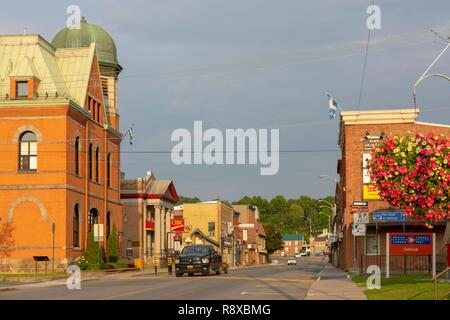 Canada, Province of Quebec, Eastern Townships Region or Estrie, Coaticook, Main Street Stock Photo
