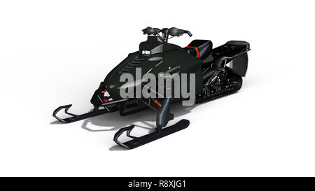 Snowmobile, motor sled vehicle, snow jet ski isolated on white background,  3D rendering Stock Photo - Alamy
