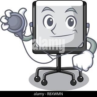 Doctor prestation board chart blank on carttoon Stock Vector