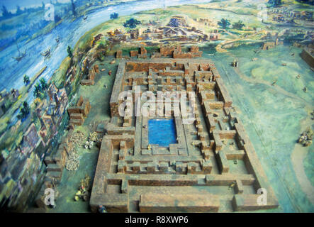 Indus Valley Civilisation ; Harappan civilization ; Harappa ; Civilizations Replica ; Mohenjodaro Gallery ; Mohenjo daro archaeological site ; Larkana ; Sindh ; Pakistan ; Asia Stock Photo
