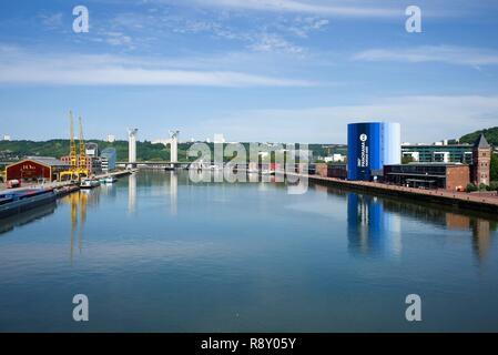 France, Seine Maritime, Rouen, view of the Six Bridges, the Panorama and the 106 Stock Photo