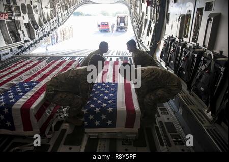 U.S. Army personnel conduct a transfer of Forward Operating Base ...