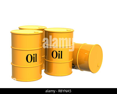 Four tanks of yellow color. Objects over white Stock Photo - Alamy