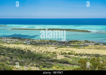 Mauritius, Black River disctrict, Chamarel, Le Chamarel Restaurant, view from the terrace Stock Photo