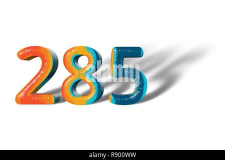 Green Number 285 isolated white background Stock Photo - Alamy