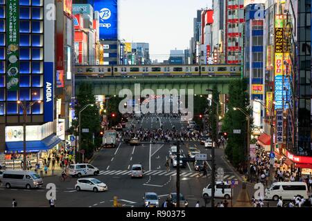 Japan, Honshu Island, Tokyo, Chiyoda District, Akihabara District, Chuo Dori Avenue Stock Photo