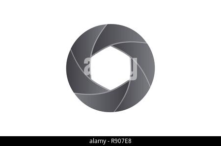 Shutter camera lens Stock Vector