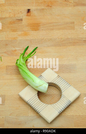 tool cut puntarelle, typical Italian chicory. In Lazio used to eat  puntarelle like salad, dressed with oil, salt, vinegar and anchovy fillet  Stock Photo - Alamy