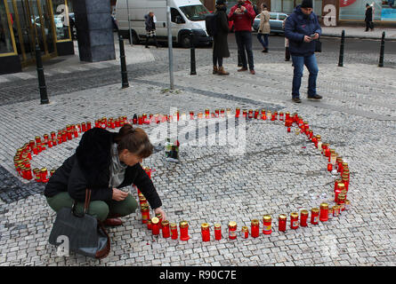 A public meeting commemorating Vaclav Havel, the late Czech dissident, playwright and first post-communist president, on the seventh anniversary of hi Stock Photo