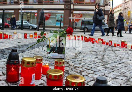 A public meeting commemorating Vaclav Havel, the late Czech dissident, playwright and first post-communist president, on the seventh anniversary of hi Stock Photo