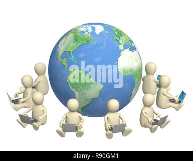 Conceptual image - global communication Stock Photo