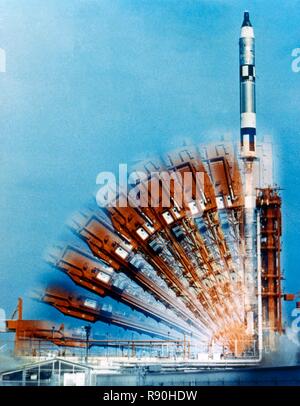 Launch of Gemini-Titan 2, Cape Kennedy Air Force Station, Florida, USA, 19 January 1965. Creator: NASA. Stock Photo