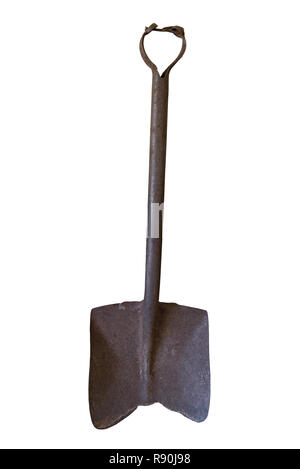 An old rusty shovel with handle it, isolated Stock Photo - Alamy