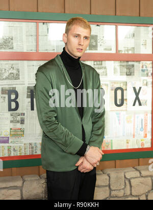 Colson Baker aka Machine Gun Kelly attends the New York screening of 'Bird Box' at Alice Tully Hall Lincoln Center (Photo by Lev Radin / Pacific Press) Stock Photo