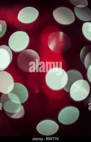 Bokeh created by blurred Christmas tree lights Stock Photo