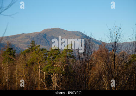 Looking to the summit of ben Ledi from Callander Scotland. Stock Photo