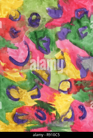abstract multicolored spots on white background Stock Photo