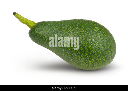 Fresh green avocado isolated on white background. Studio shot Stock Photo