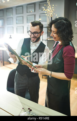 Two Designers Creating Glass Jewelry Stock Photo